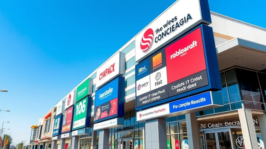 Fyshwick retail property with visible store signs for sale.