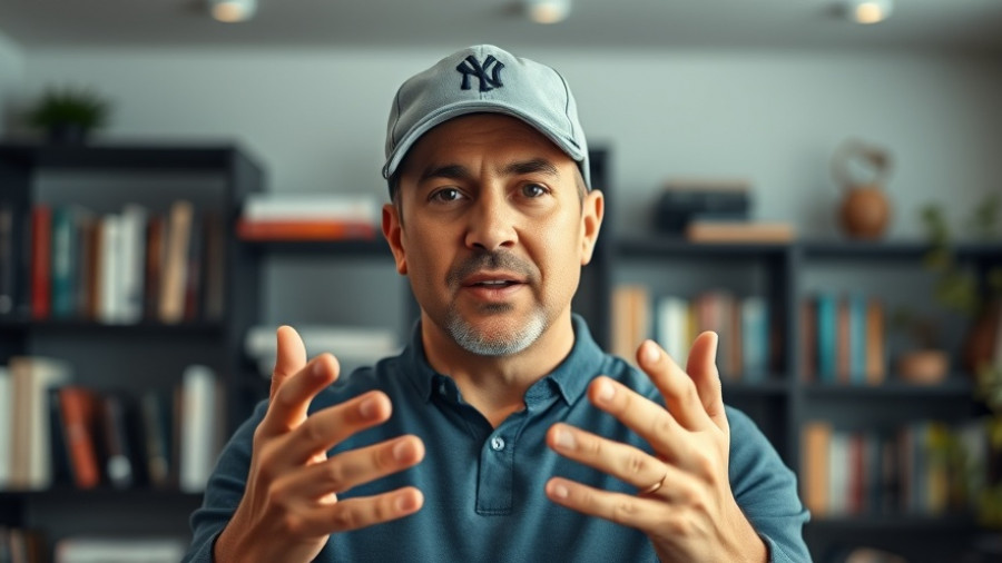 Speaker discussing 7 Rules of Wealth in Real Estate in a home office.