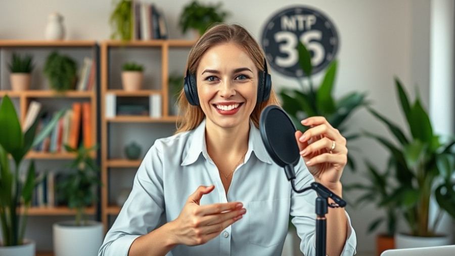 Professional woman hosting property investment podcast in Newcastle.