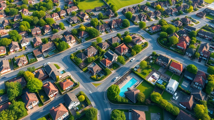 Aerial view of million-dollar properties in Australia.