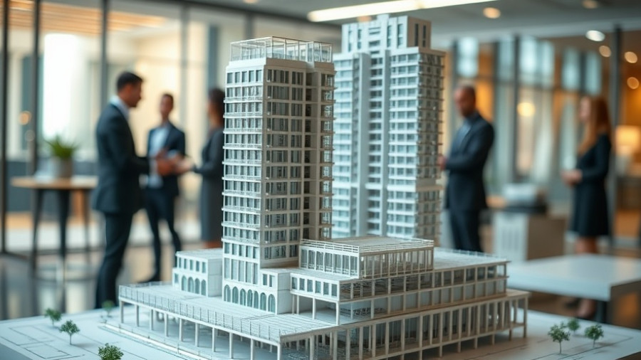 Architectural model of build-to-rent project in Australia in an office setting.