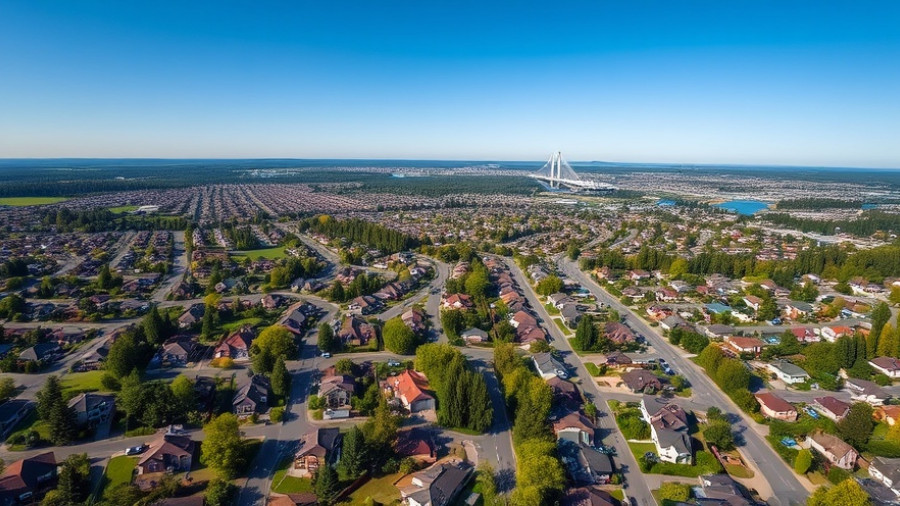 Aerial view of suburban neighborhood in Victoria showcasing potential for foreign investment in commercial property.
