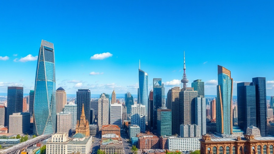 European commercial real estate market stagnation depicted by modern skyline.