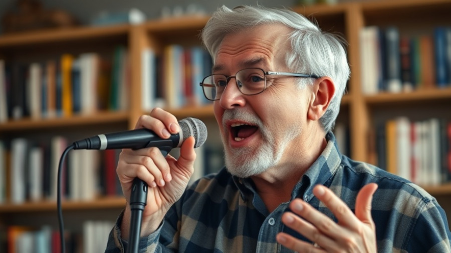 Casual man discussing Newcastle real estate market trends indoors.