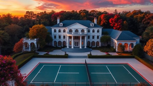 Luxurious Wahroonga mansion with tennis court and pool for sale.