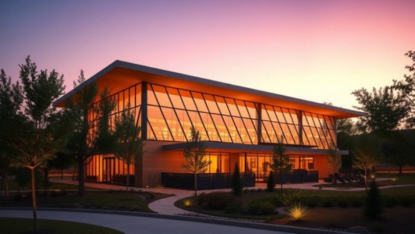Contemporary architectural marvel in South Australia at dusk.