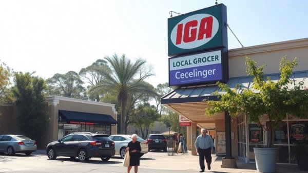 North Wyong Village sale sign at shopping center with local businesses.