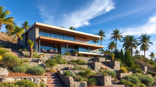 Gold Coast luxury real estate with tropical design.