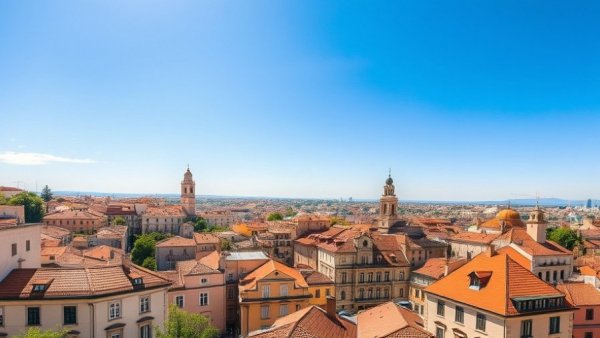 Scenic view of Iberian city with historic buildings, illustrating Iberia hotel investment market.