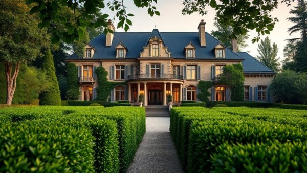 Donvale mansion with Paul Bangay garden in elegant French style