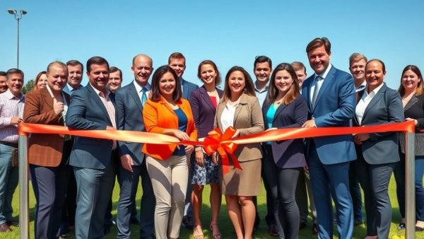 Celebration at Frasers Property Industrial Fit Zone ribbon-cutting.