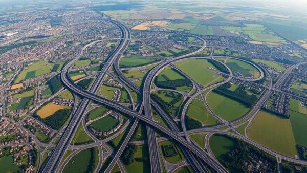 Aerial view of Greater London logistics investment area.