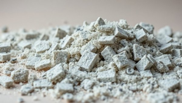 Close-up of broken asbestos pieces for asbestos management responsibilities for landlords.