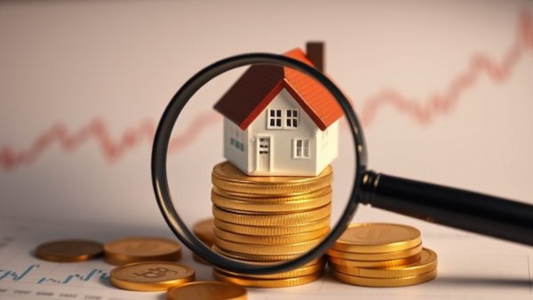 Newcastle property market analysis with model house and coins.