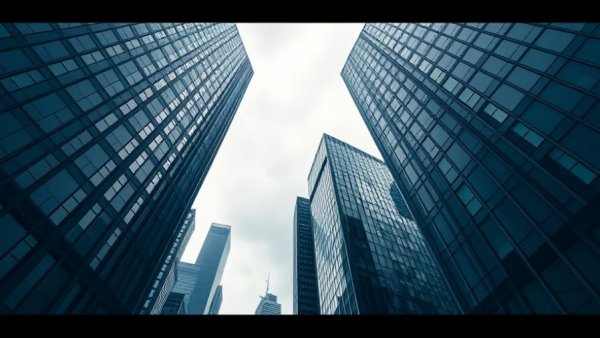 Tall skyscrapers and real estate debt partnership visual.