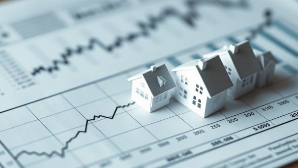Line graph with house models showing Australian property market insights.