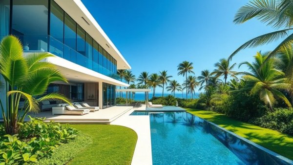 Luxury real estate on Sunshine Coast with modern design.