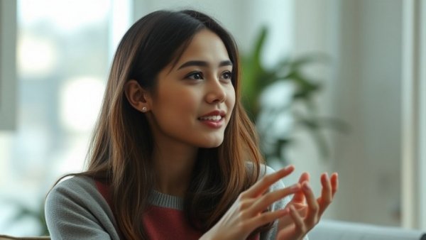 Woman discusses Gold Coast holiday rental scams in video.