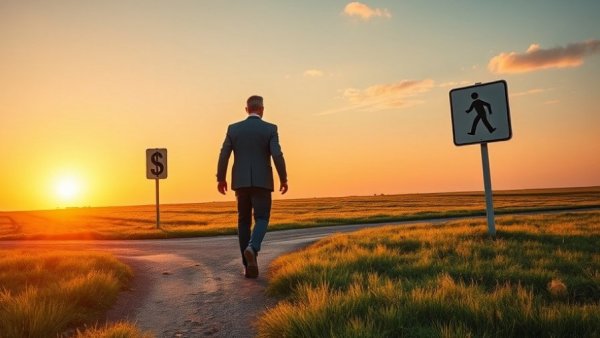Two men deciding between shortcut and money path in real estate investing.