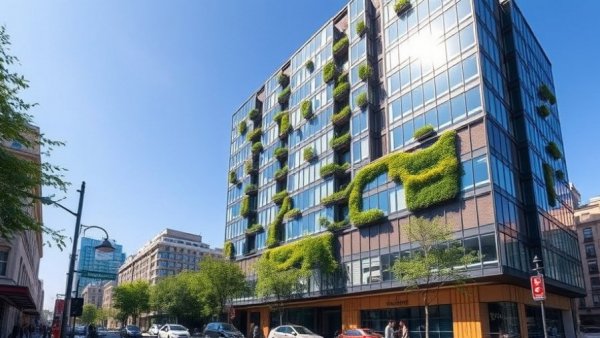 Modern office building with greenery in Brisbane