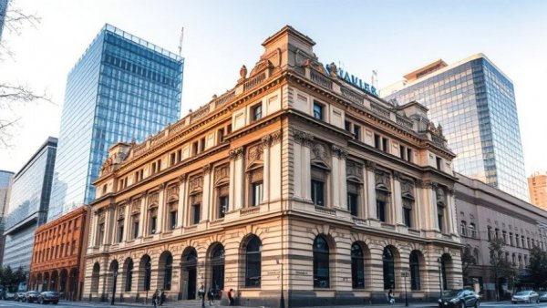 Stately historic building in Melbourne CBD showcasing commercial real estate.