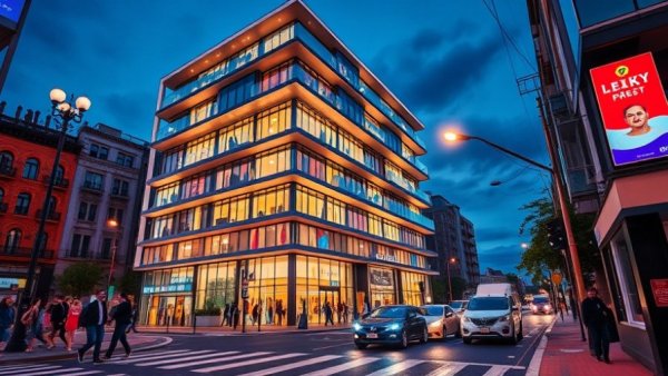 Albany Crows Nest acquisition: vibrant urban nighttime scene.