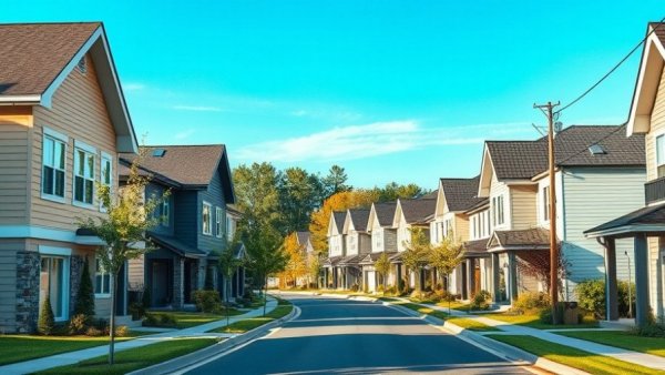 Modern suburban houses reflecting investment trends for 2026.