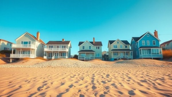 Charming coastal houses for investment, beachfront view.