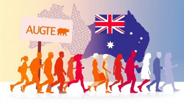 Generational workforce changes in Australia illustration featuring transitions.