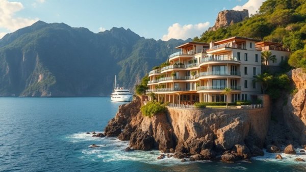 Luxurious Mallorca cliffside resort for sale with stunning sea views