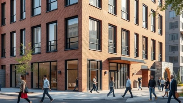 Modern urban office building enhancing letting conversion rates.