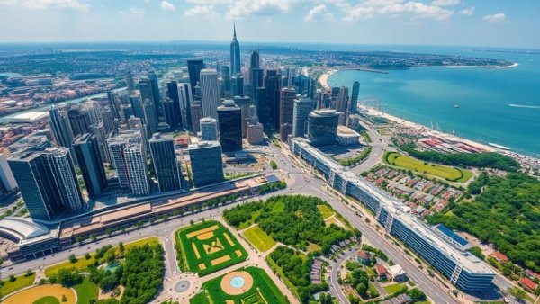 Aerial view of city skyline reflecting the mid-sized capitals property market.