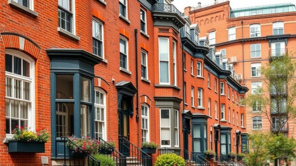 Charming brick townhouses in Newcastle real estate market trends.