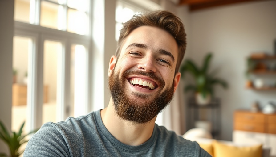 Smiling young man in white, Are Root Canals Bad for You discussion.