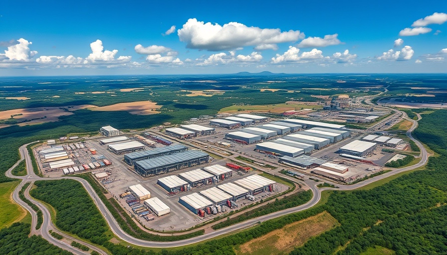 Aerial view of industrial complex in the Blackstone Industrial Portfolio Deal