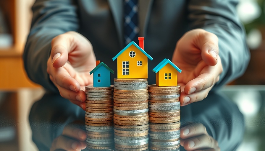 Coins with colorful house models symbolizing Australian property market update.
