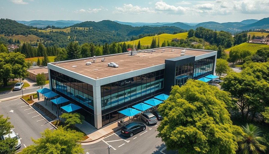 Aerial view of modern property in Newcastle with outdoor seating.