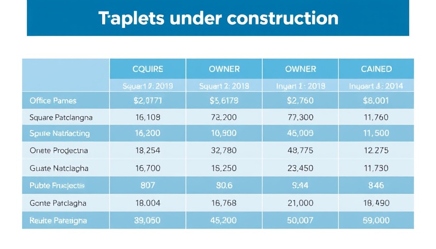 Office projects under construction in San Francisco table with completion dates.