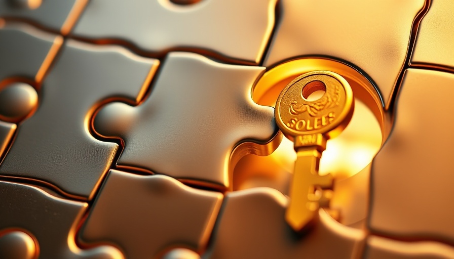 Golden key in puzzle signifies solutions in real estate.