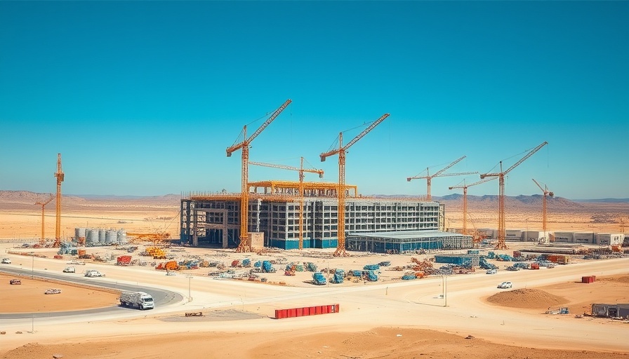 Industrial construction site depicting real estate development in Newcastle.