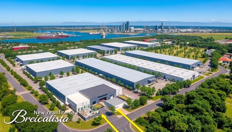 Aerial view of Brisbane industrial property acquisition near Port of Brisbane.