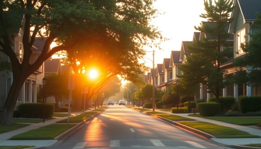Suburban street at sunset, ideal for investment property in Newcastle.