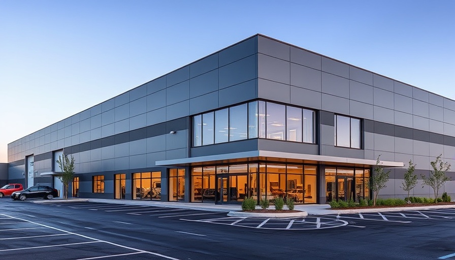 Modern industrial building depicting Houston industrial market trends.