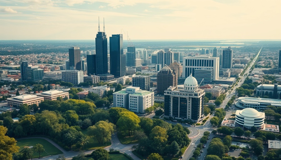 Aerial view of Melbourne with iconic landmarks and urban greenery, investors view Melbourne as best place to buy.