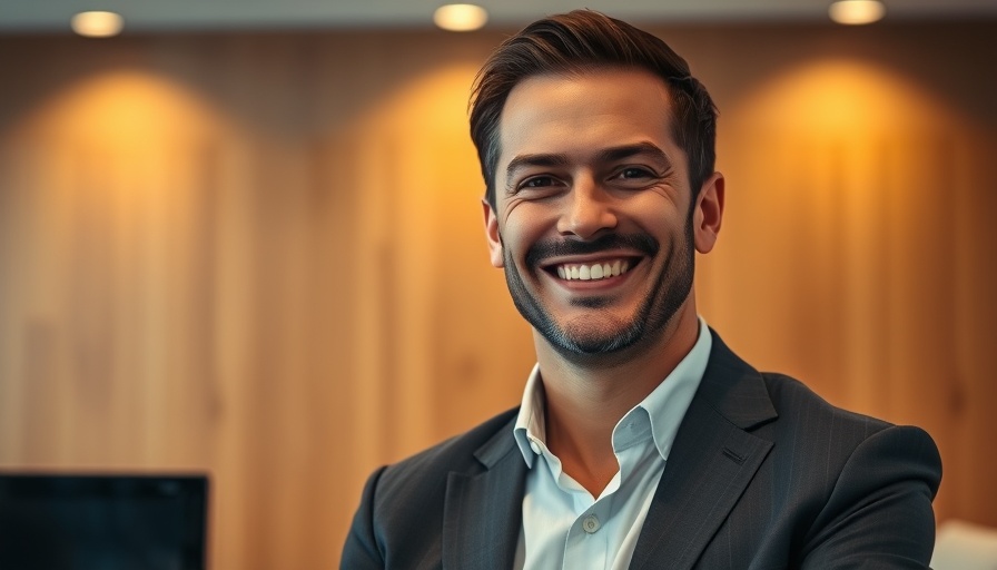 Confident man in a suit, representing successful property investments for couples.