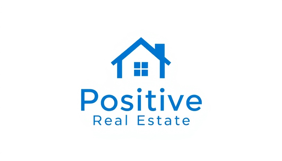 Minimalistic real estate logo with blue stylized house.