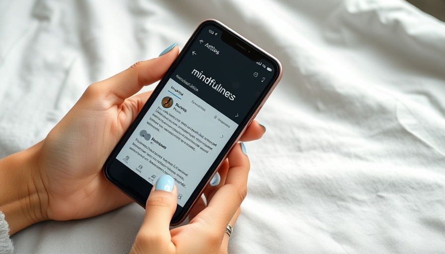 Person engaging with new mindful app features on smartphone.