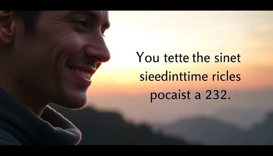 Mindfulness for Depression: Mountain meditation podcast with smiling person.