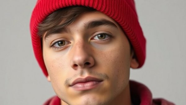 Portrait of a man in a red beanie for best gifts for pancake lovers