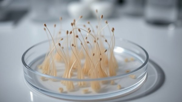 Lab-grown hair follicles in a petri dish, highlighting hair loss treatment innovation.
